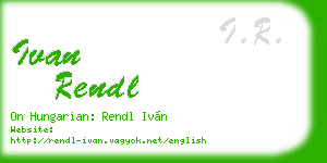 ivan rendl business card